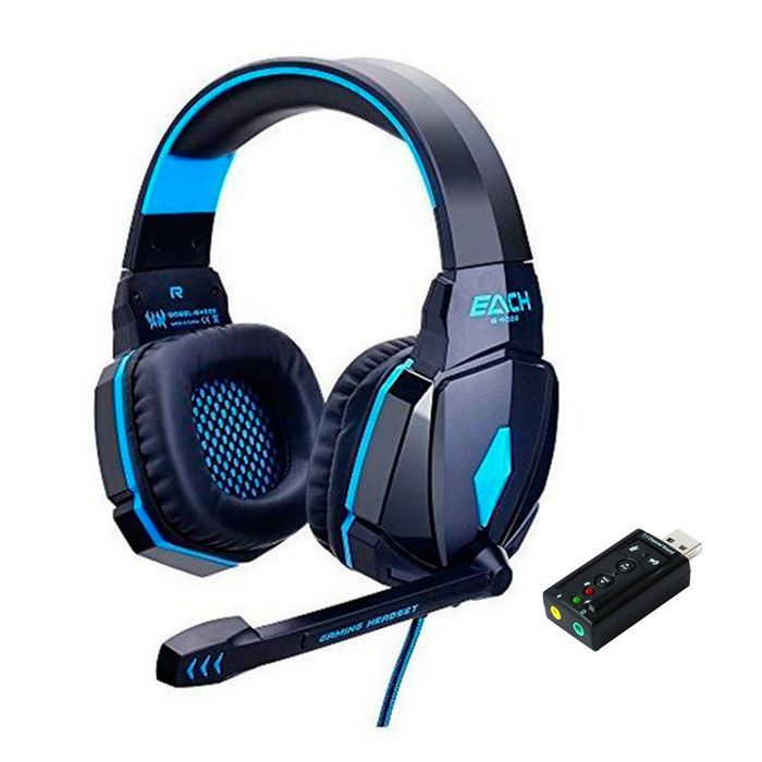 Auricular Gaming Kotion G4000 Negro Conexión Usb 7.1