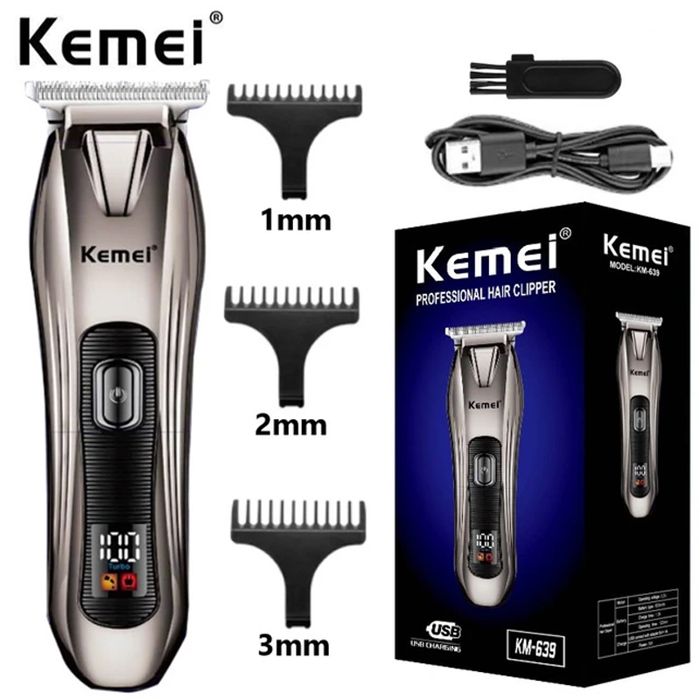 tondeuse professionnelle Rechargeable pour hommes, rasoir électrique pour barbe et coupe de cheveux