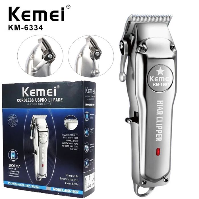 tondeuse à cheveux professionnel machine à couper les cheveux en métal inoxydable Rechargeable électrique