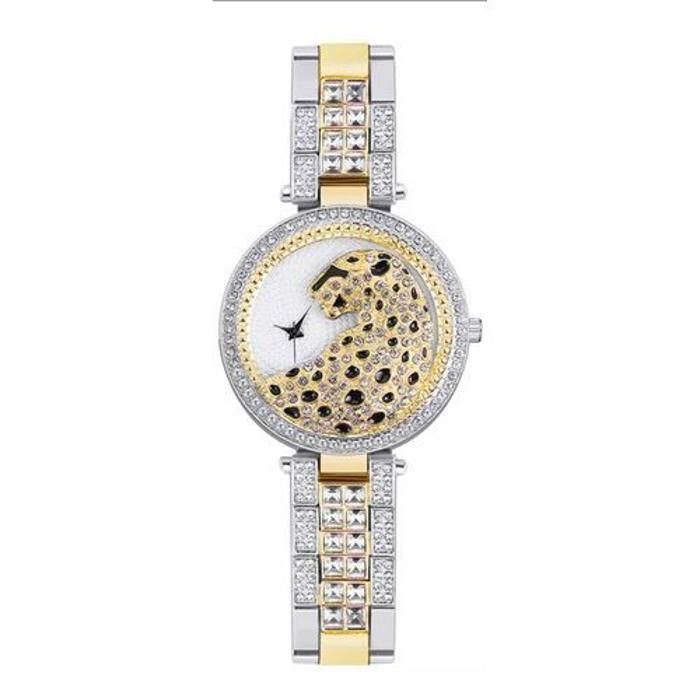 Montres femme Doré, Robuste, entouré entièrement de perle,Résiste a l 'eau.
