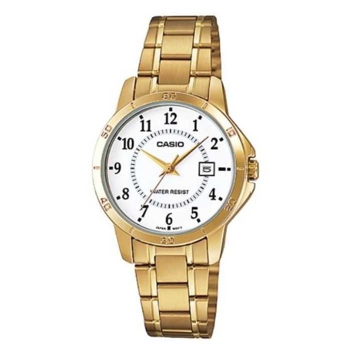 Montre - CASIO - LTP-V004G-7BUDF - Dorée - Cadran Blanc - Étanche 3 ATM