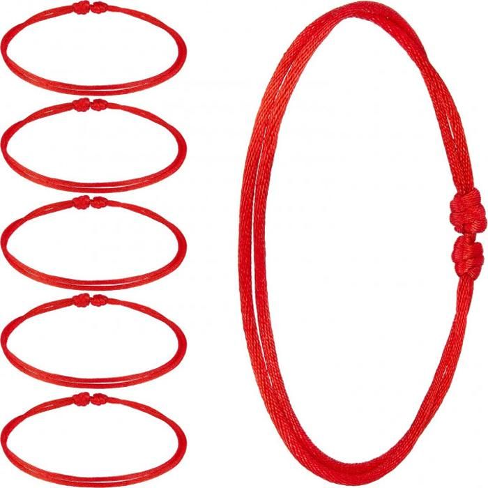 Bracelet en cordon rouge