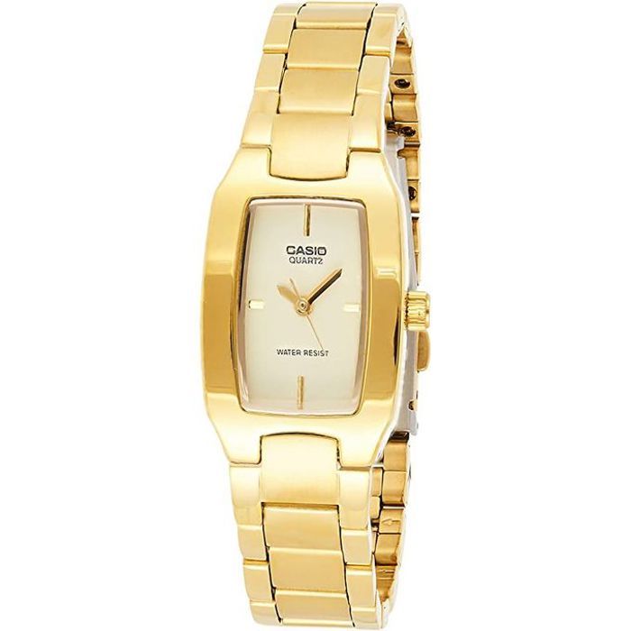 Casio Montre femme dore bracelet en acier inoxydable - LTP-1165N-9CRDF