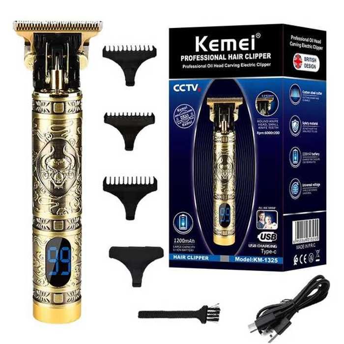 tondeuse professionnelle pour hommes, rasoir électrique entièrement en métal, Rechargeable, pour barbier, barbe et coupe de cheveux