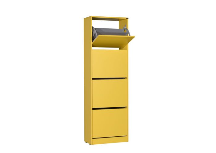 Meuble à Chaussures ADORE 4 Abattants - Jaune