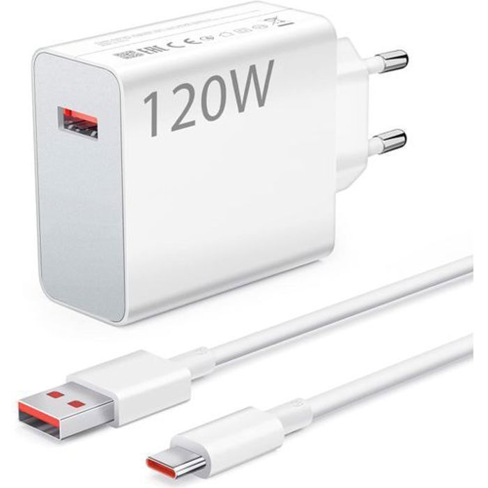 Cargador Xiaomi 120W Tipo C Carga Rápida