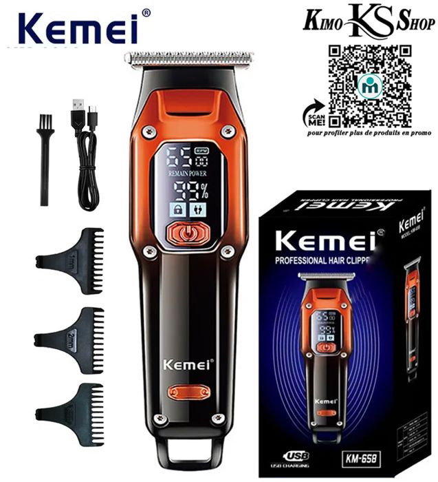 Tondeuse À Cheveux Barbier Professionnel Machine De Coupe Sans Fil Utilisation Rechargeable Électrique