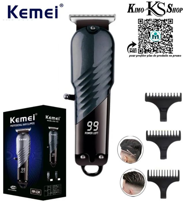 tondeuse à cheveux électrique professionnelle LED, avec écran LCD numérique, USB