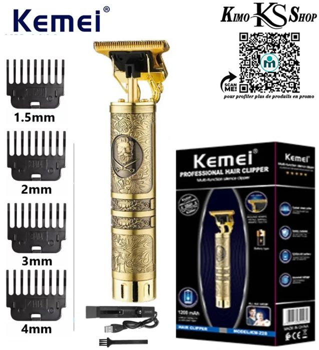 4 peignes pour couper des longueurs 3,6,9,12 mm