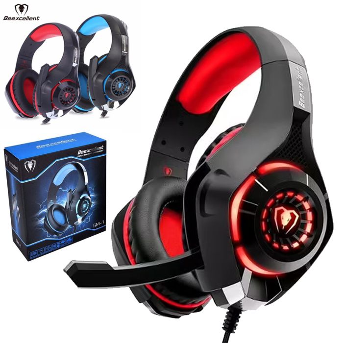 Casque Gamer Gaming VIDEO de jeu filaire GM-1 pour PS4/ordinateur portable, avec lumières LED et micro, pour XBox One