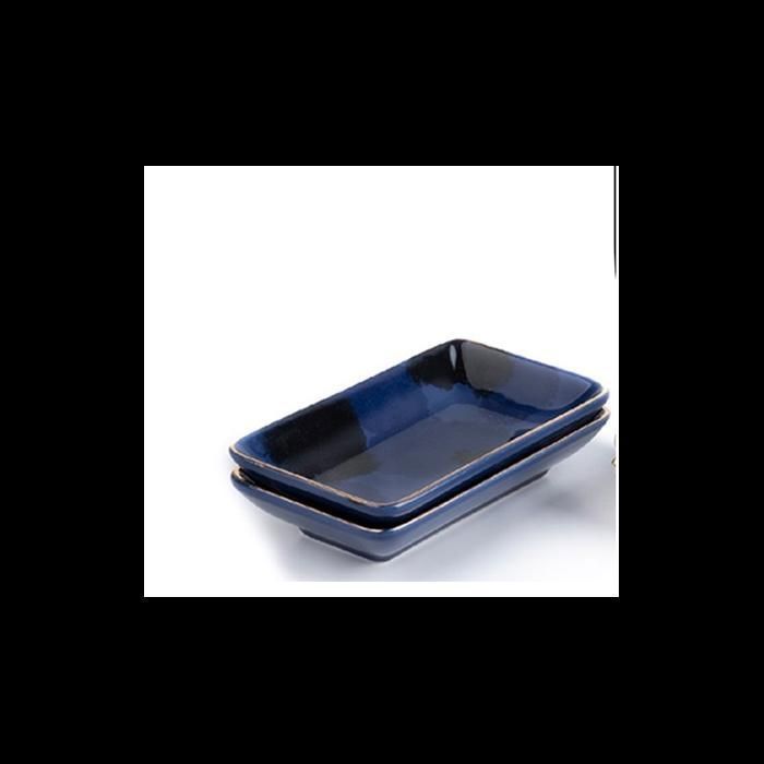 6 Bols Rectangulaires bleu de 14CM