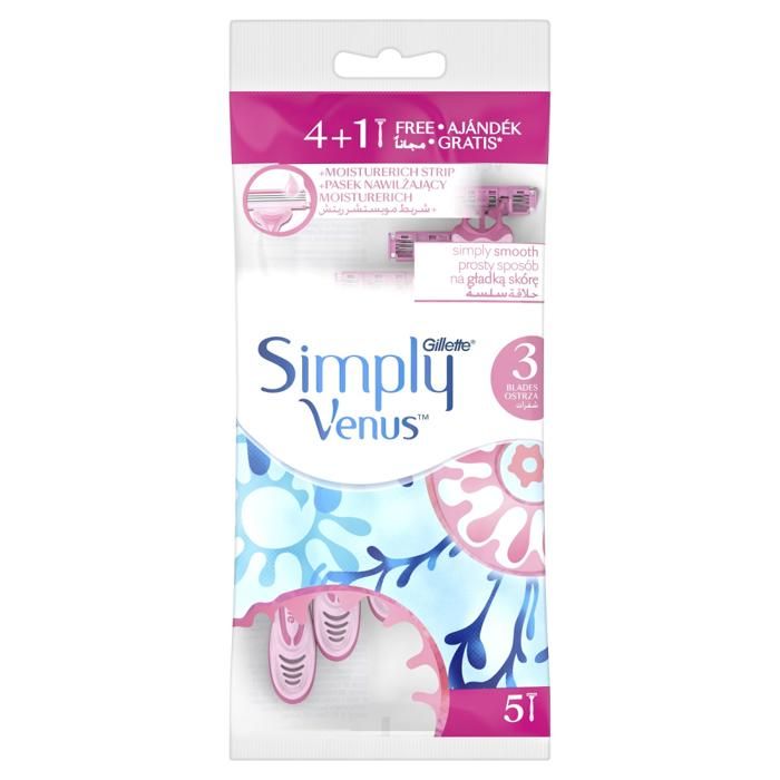 Venus Rasoir Jetable Simply Venus 3  Lames - 4+1 GRATUIT