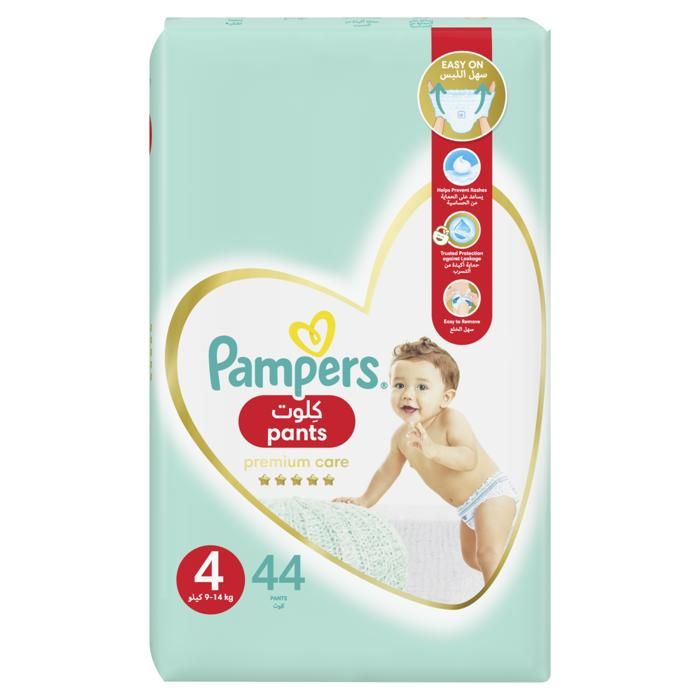 Pampers Premium Care Couches-Culottes Taille 4 (9-14kg) - 44 unités