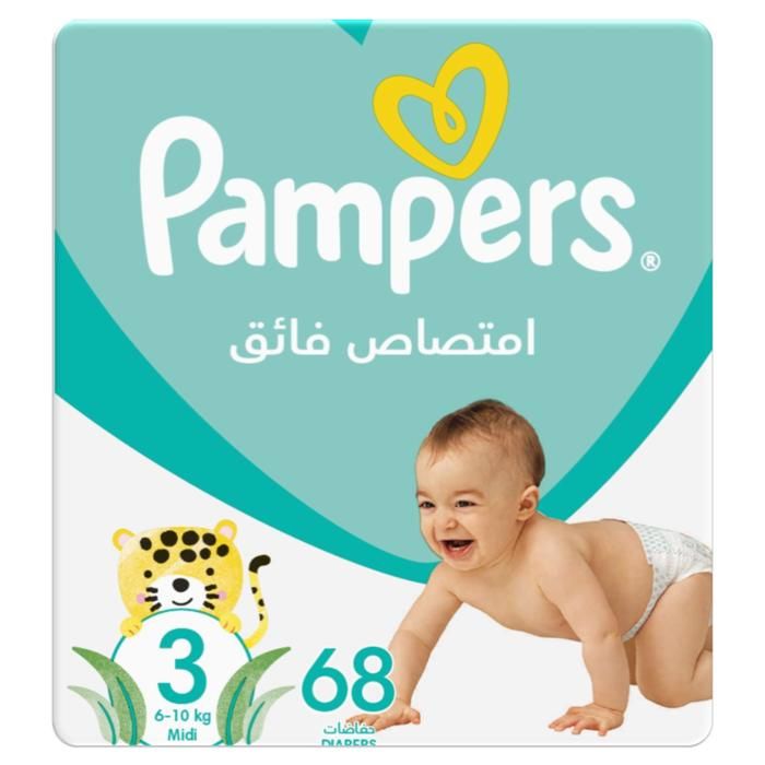 Pampers SlimFit Couches Bébé Taille 3 (6-10kg) - 68 unités