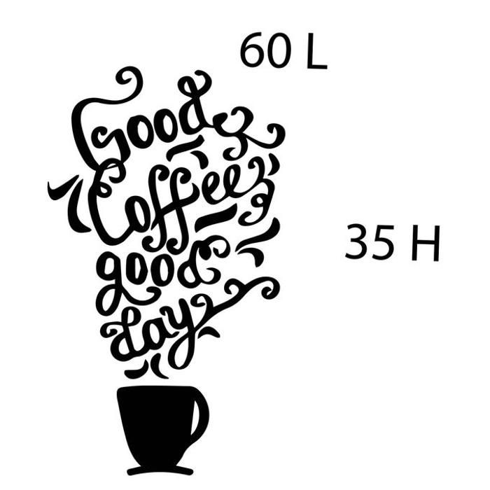 Sticker cuisine good coffee good day 60L x 35H cm
