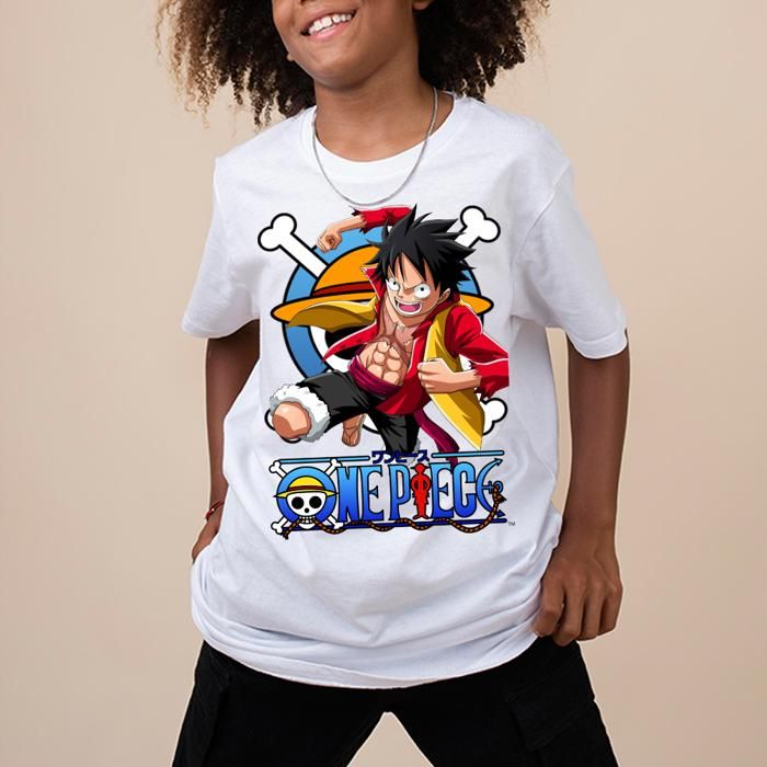 T-shirt - SUBLIMA - One Piece - Enfant - Coton - Manches courtes - Col classique