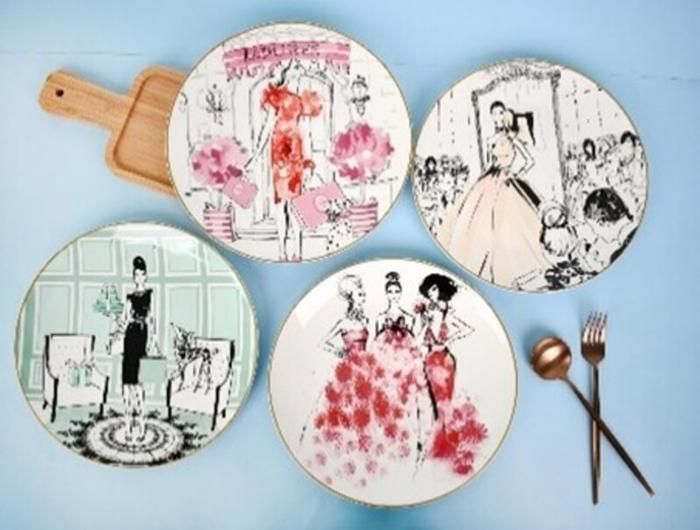 COFFRET DE 4 ASSIETTES A DESSERT LA DUREE 21 CM