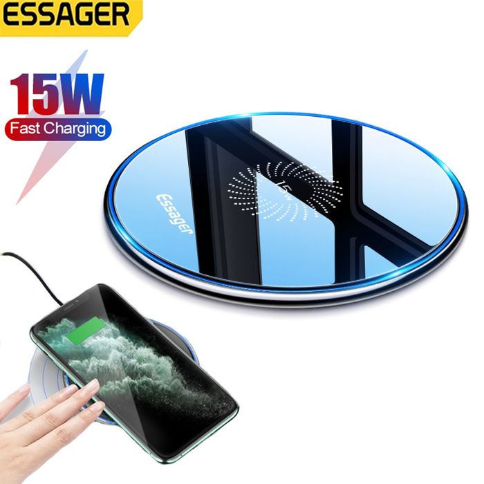 Chargeur Qi magnétique et sans-fil 15W , support de recharge à induction rapide et sans fil pour Iphone, Samsung et Xiaomi