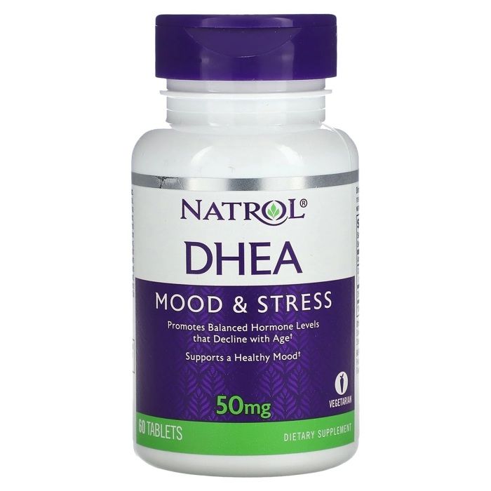 Natrol, DHEA, 50 mg, Humeur et stress, 60 tablettes – Made in USA