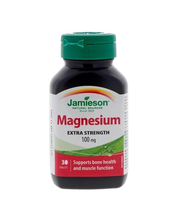 Jamieson Magnésium Extra Fort 100mg, 30 Comprimes - Made in Canada
