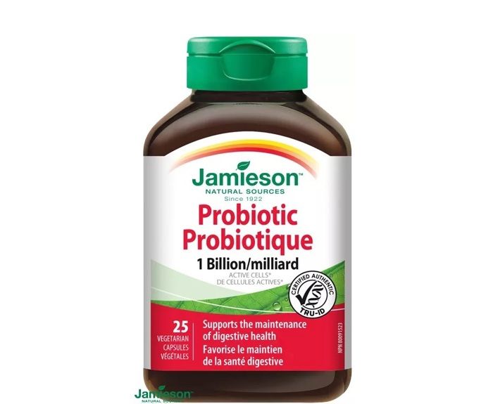 Jamieson Probiotique 1 Billion/Milliard 5 Souches, 25 Gélules - Made in Canada