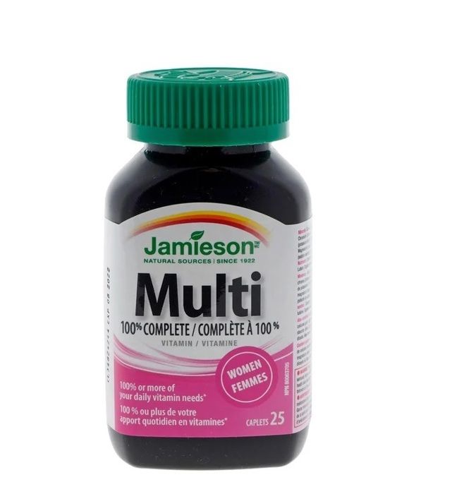 Jamieson Multivitaminé à 100% Complète pour les Femmes, 25 Comprimes- Made in Canada