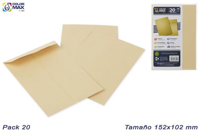 Pack de 20 mini enveloppes Kraft