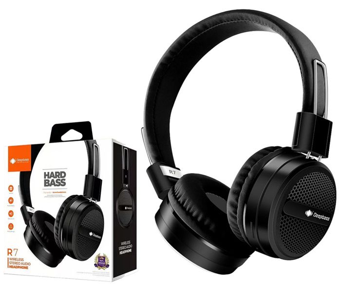 Casque sans fil Bandeau Deepbass R7 lecture de musique ou en mode conversation écouteurs stéréo de jeu Pour téléphone smartphone