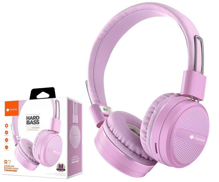 Casque sans fil Bandeau Deepbass R7 lecture de musique ou en mode conversation écouteurs stéréo de jeu Pour téléphone smartphone