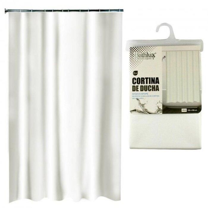 Rideau douche 180x180 bathlux blanc 70eva+30polyester
