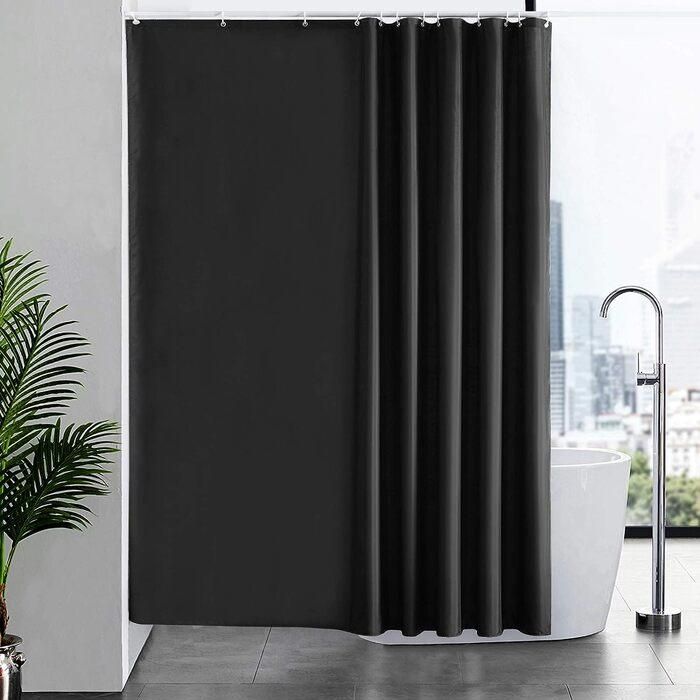 Rideau douche noir 180x180 cm BATHLUX