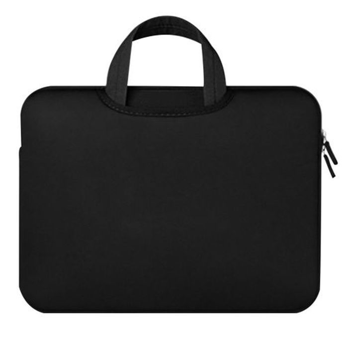 Sacoche 13.3 Housse imperméable Mac et PC Portable en Toile intérieur antichocs-NOIR