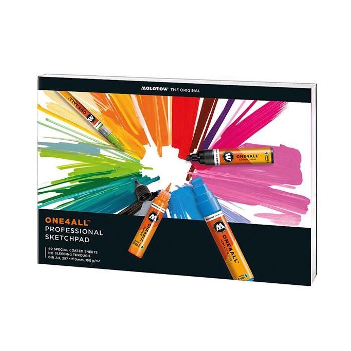 BLOC PRO ONE4ALL - PROFESSIONAL SKETCHPAD A4, 40 SHEETS, 150 g/m2