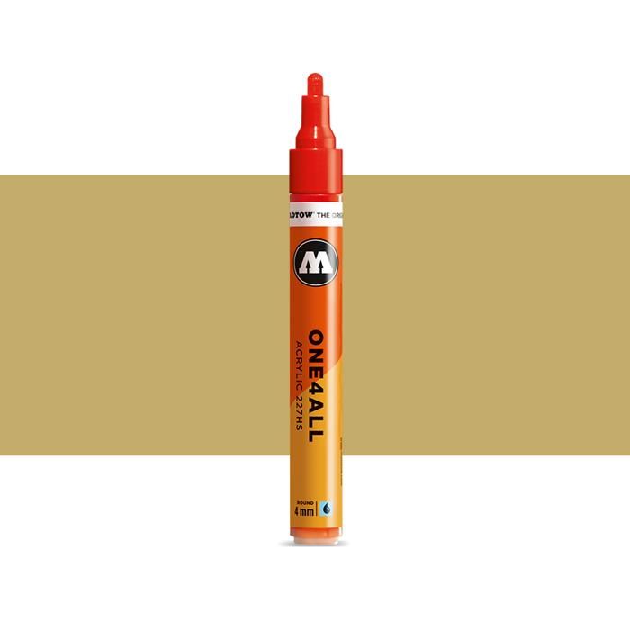 MARQUEUR PEINTURE ACRYLIQUE ONE4ALL - 4 mm - 228-Doré Métallique-50