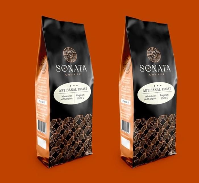 café en grain Mélanfe Sonata Noir 1KG