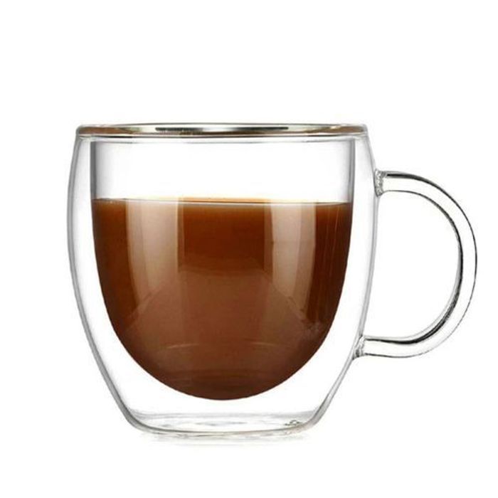 Tasse en Verre Double Paroi - 6x6x5cm - 50ml