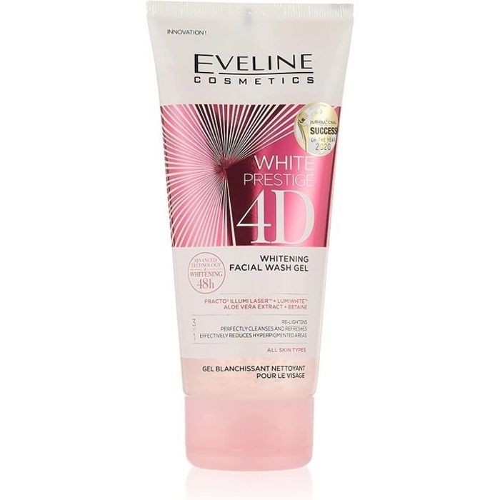Eveline Cosmetics White Prestige 4D Gel Nettoyant pour le Visage - 200ml