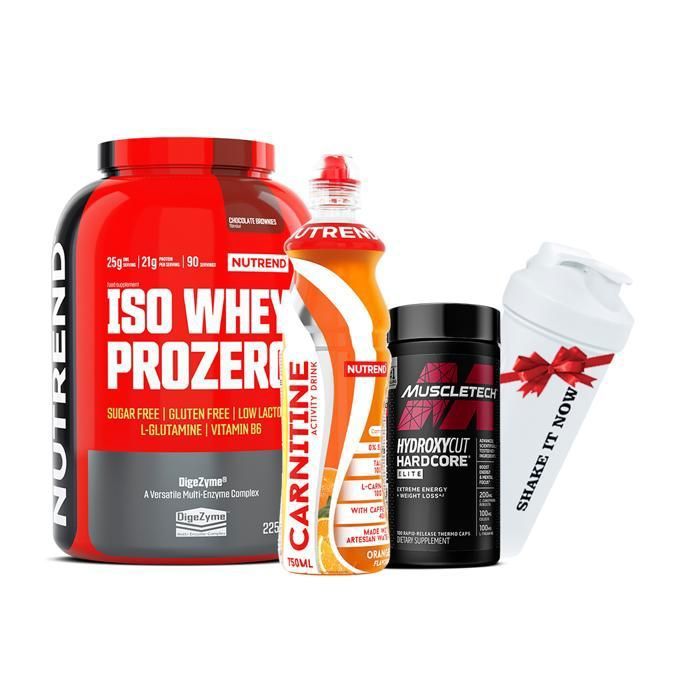 Iso whey prozero + Hydroxycut hardcore elite + 1 Carnitine activity drink + shaker gratuit (Arome aleatoire)