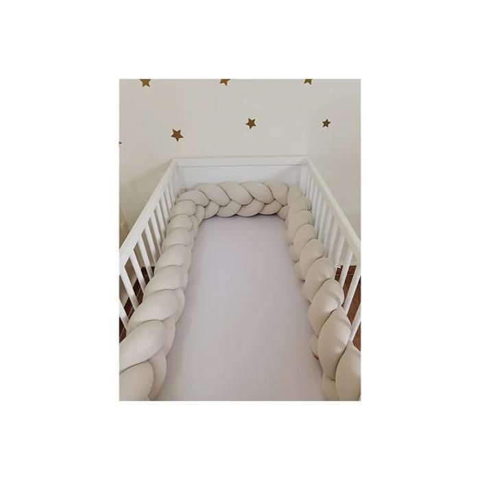 Tour de lit tressé beige