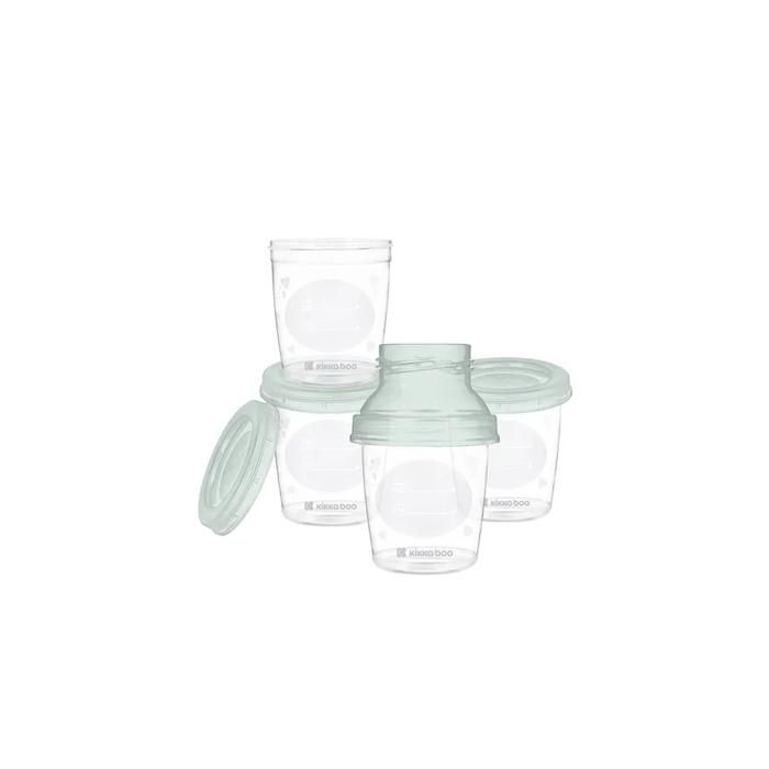 Pots de conservation du lait maternel avec adaptateur mint