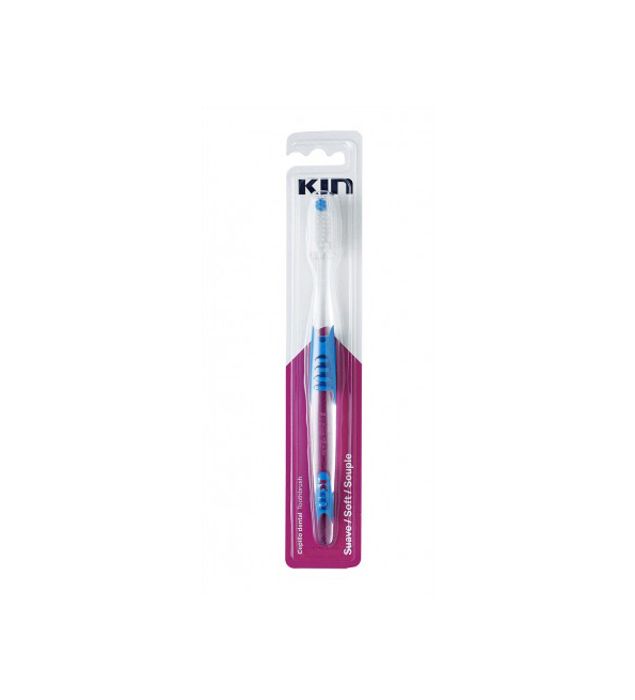 Brosse à dents souple - KIN - Couleur aléatoire - Douce pour gencives - Élimine plaque dentaire - Ergonomique