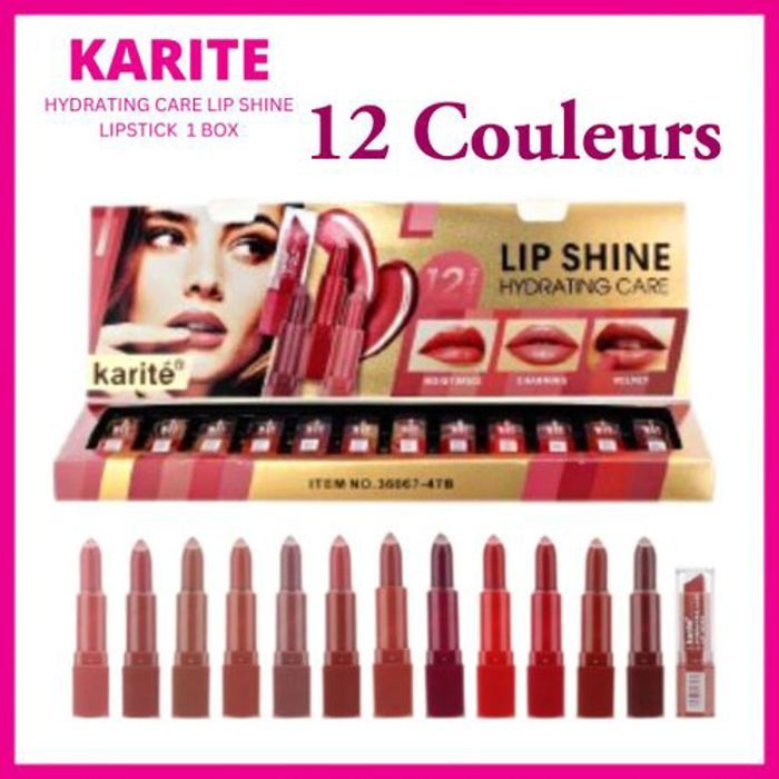 Rouge à lèvres, Coffret de 12 couleurs dégradés.