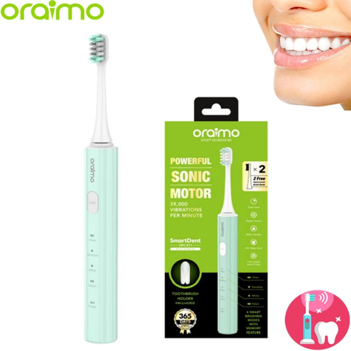 SmartDent Brosse à dent électrique oraimo avec moteur sonique puissant de 39000 vibrations par minute