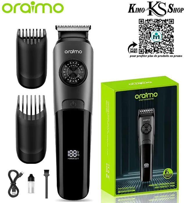 Oraimo Smarttrimmer 2 Tondeuse à barbe sans fil de précision , tondeuses professionnelle pour homme