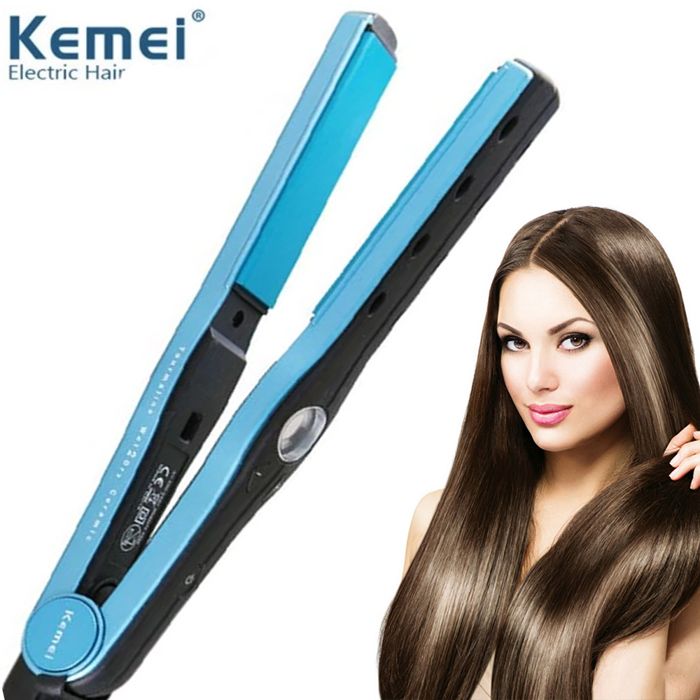 Fer À Lisser Pour Mini-Léger-Frisé À Repasser-Bleu À Lisseur Boucleur Cheveux