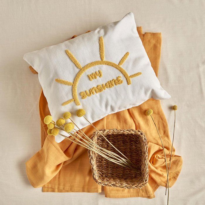 Coussin Sunshine Punch Jaune (35x35 cm)
