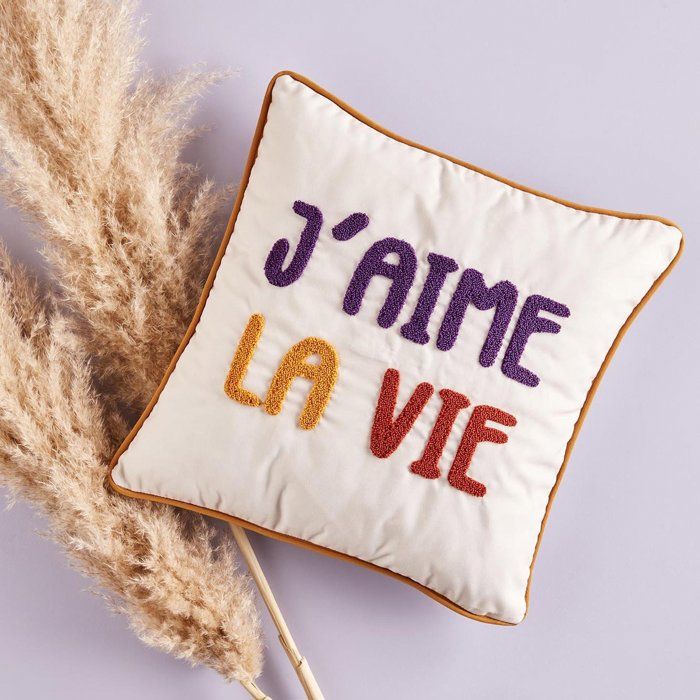 Coussin décoratif - BELLA MAISON - Jaime - 45x45 cm - Polyester - Déhoussable