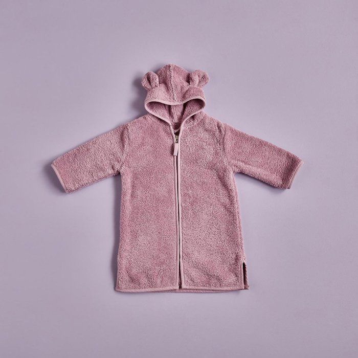 Peignoir 100% Coton Ours Lilas (2/4 ans)