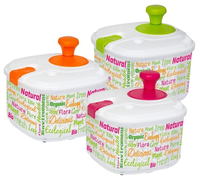 Essoreuse à salade - Décorée - 4.2 litres - Plastique - Pour adulte