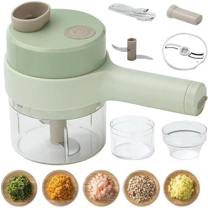 Hachoir à ail électrique portable Trancheuse à légumes multifonction